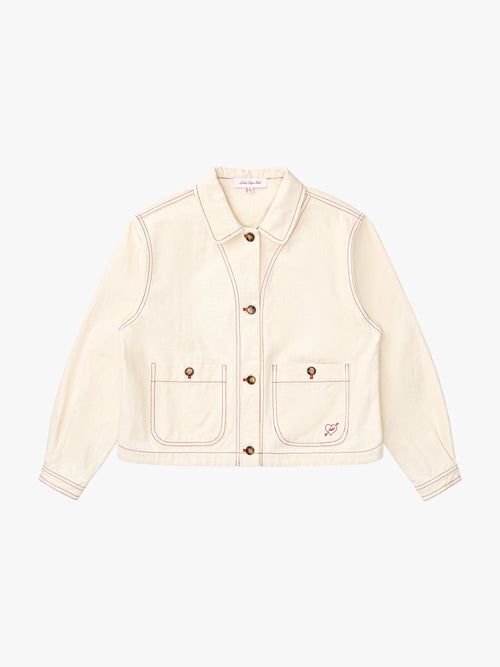 Daphne Jacket - Cream/Red