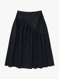 Maeve Midi Skirt - Black Linen